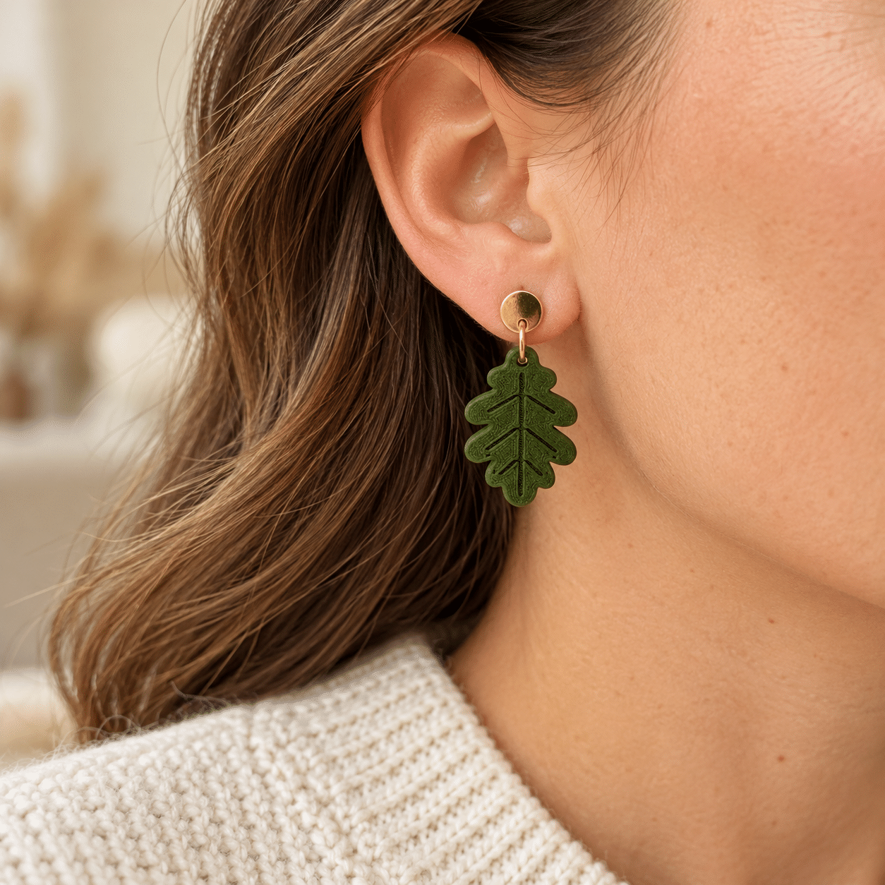 Oak Leaf Earrings — Fall Collection - Image 3