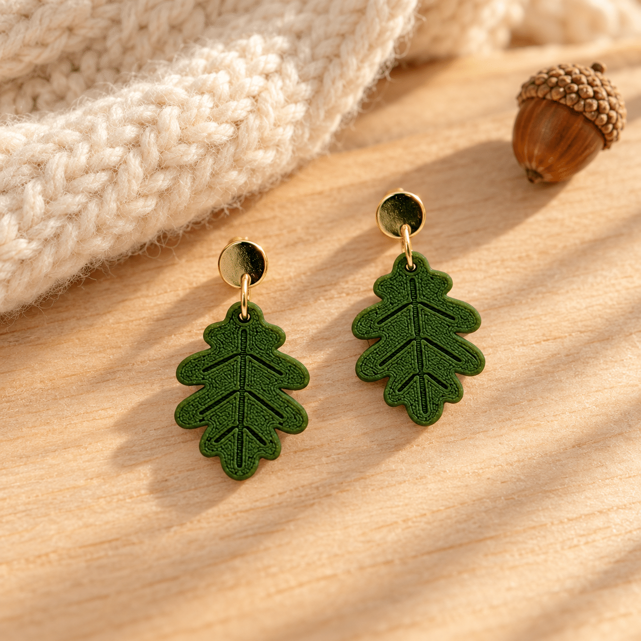 Oak Leaf Earrings — Fall Collection - Image 4