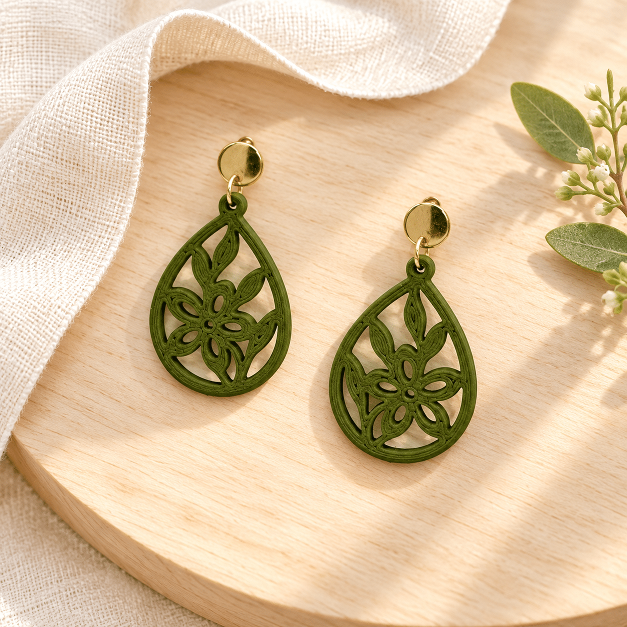 Wildflower Teardrop Earrings — Openwork - Image 4