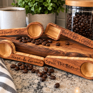 Engraved Wooden Coffee Scoop