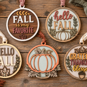 Fall & Thanksgiving Wooden Ornaments