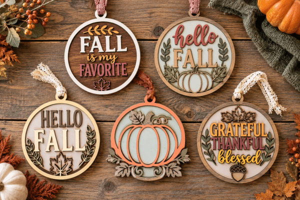Fall & Thanksgiving Wooden Ornaments