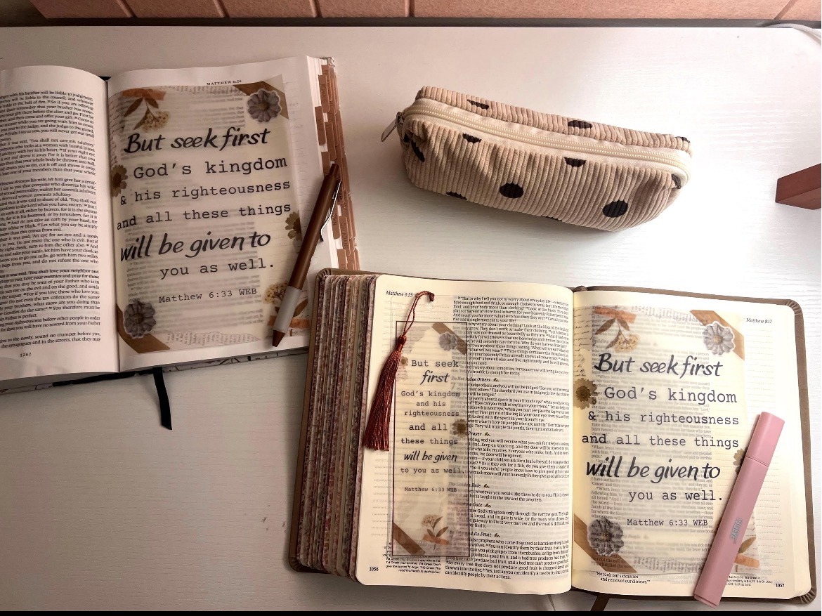 Matthew 6:33 Bible Tip-In | Seek First God’s Kingdom | Vellum Insert | 5x7, 6x8 - Image 5