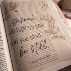 Exodus 14:14 Bible Tip-In | Be Still Scripture Vellum | Journaling Insert | 5x7, 6x8