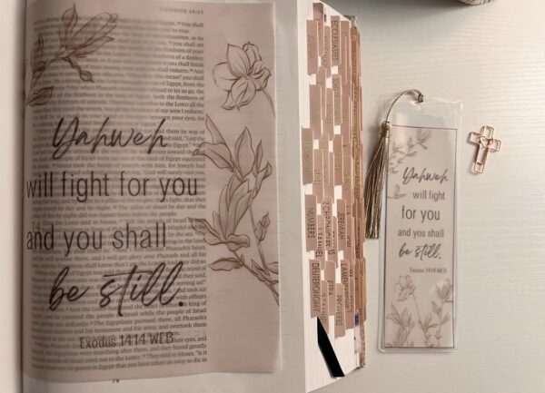 Exodus 14:14 Bible Tip-In | Be Still Scripture Vellum | Journaling Insert | 5x7, 6x8 - Image 6