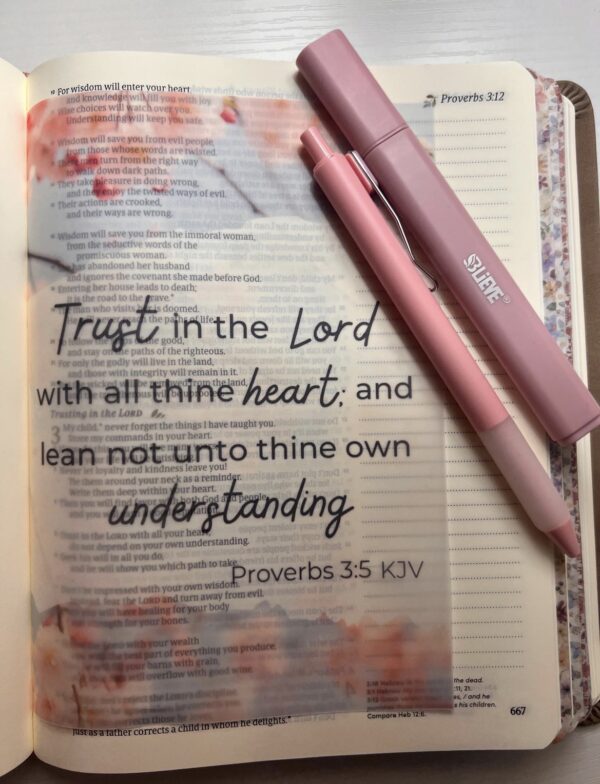 Proverbs 3:5 Bible Tip-In | Trust in the Lord | Bible Journaling Insert | 5x7, 6x8 - Image 8