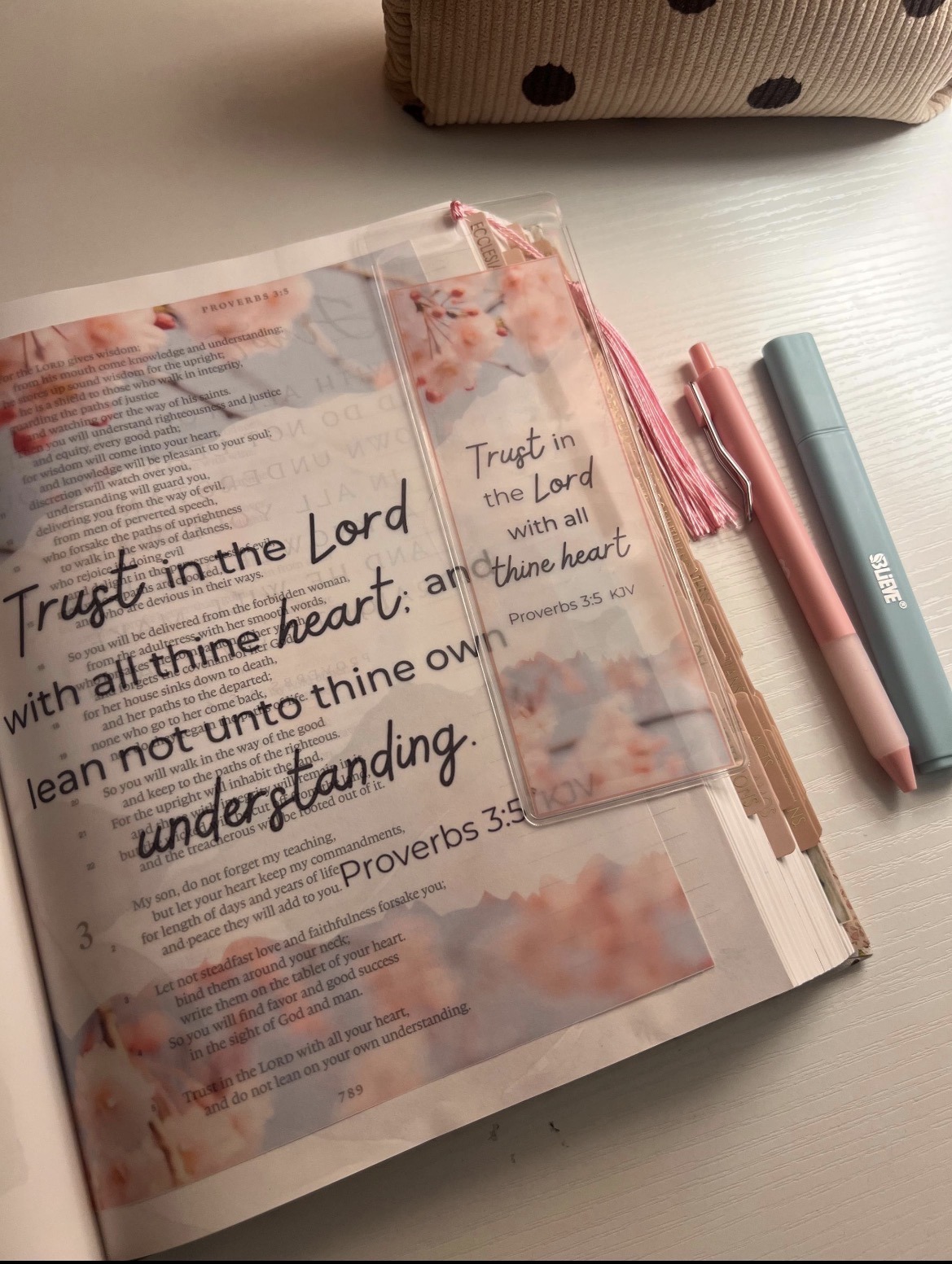 Proverbs 3:5 Bible Tip-In | Trust in the Lord | Bible Journaling Insert | 5x7, 6x8 - Image 4