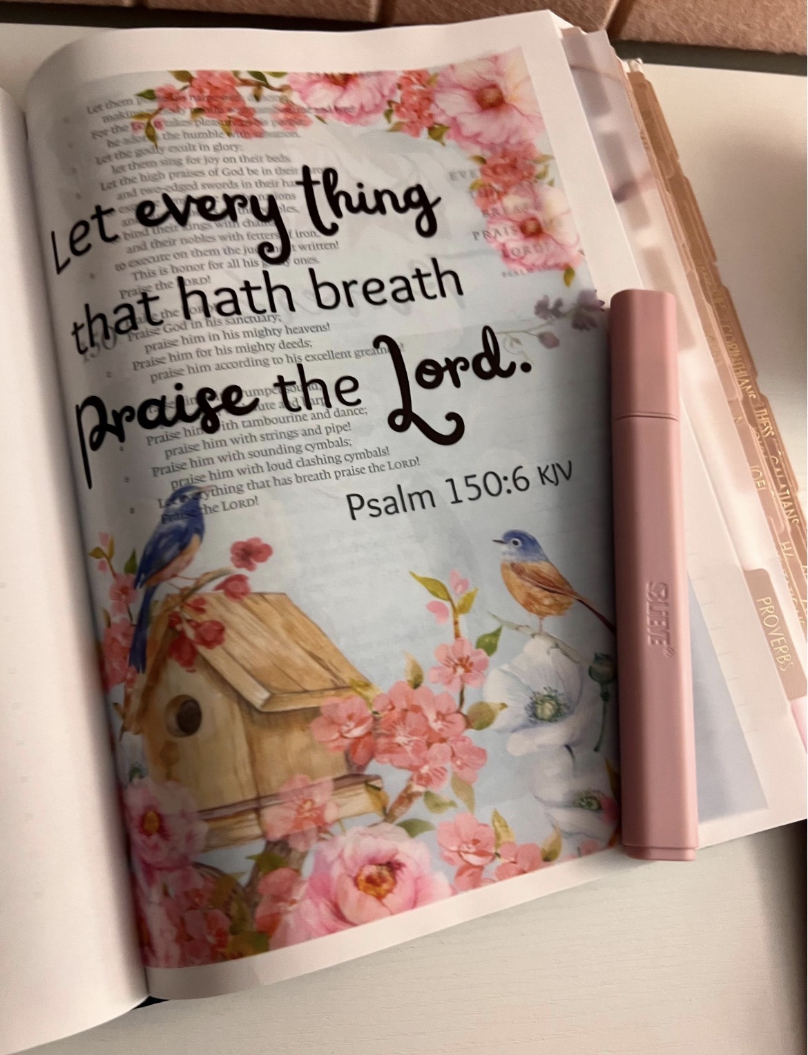 Psalm 150:6 Bible Tip-In | Praise the Lord | Floral Bible Journaling Insert | 5x7, 6x8 - Image 7