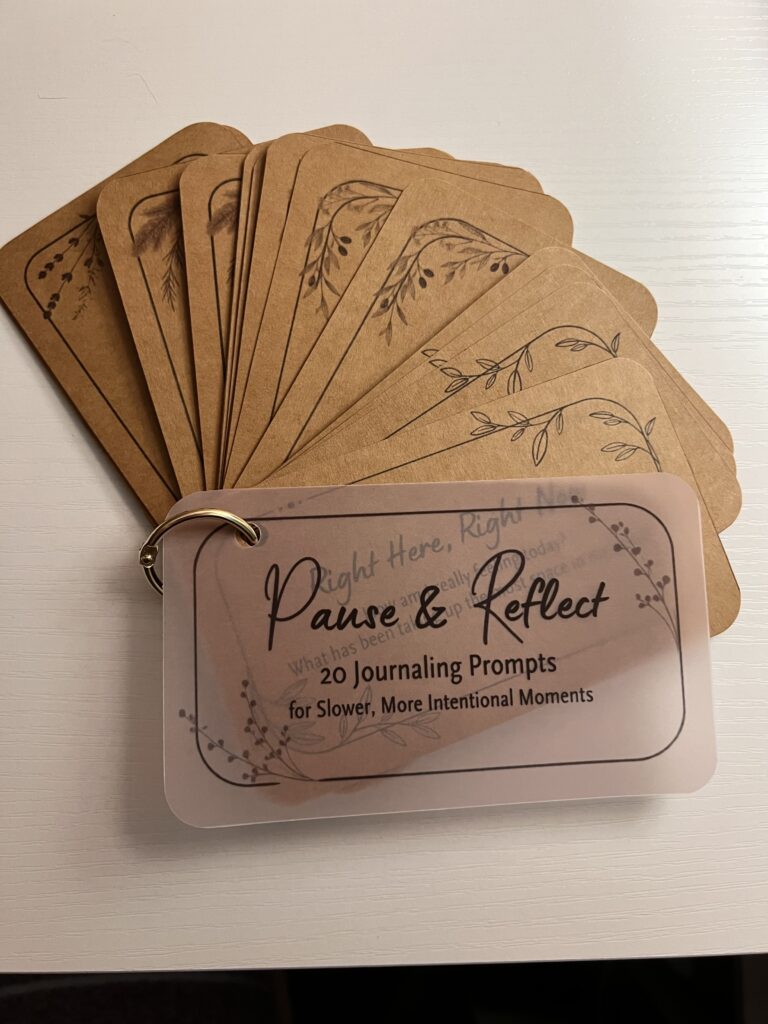 Pause and Reflect Journaling Prompt Cards