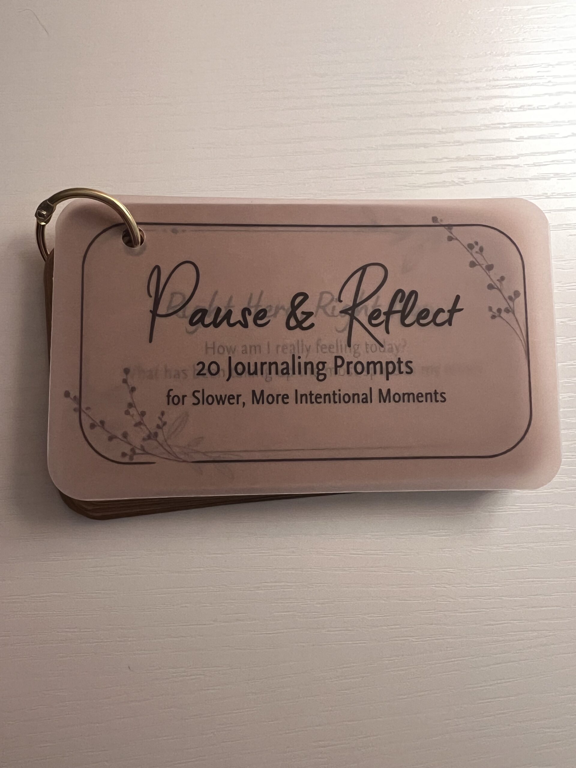 Pause & Reflect Journaling Prompt Cards | 20 Kraft Reflection Cards, Mindfulness Journal Gift - Image 2