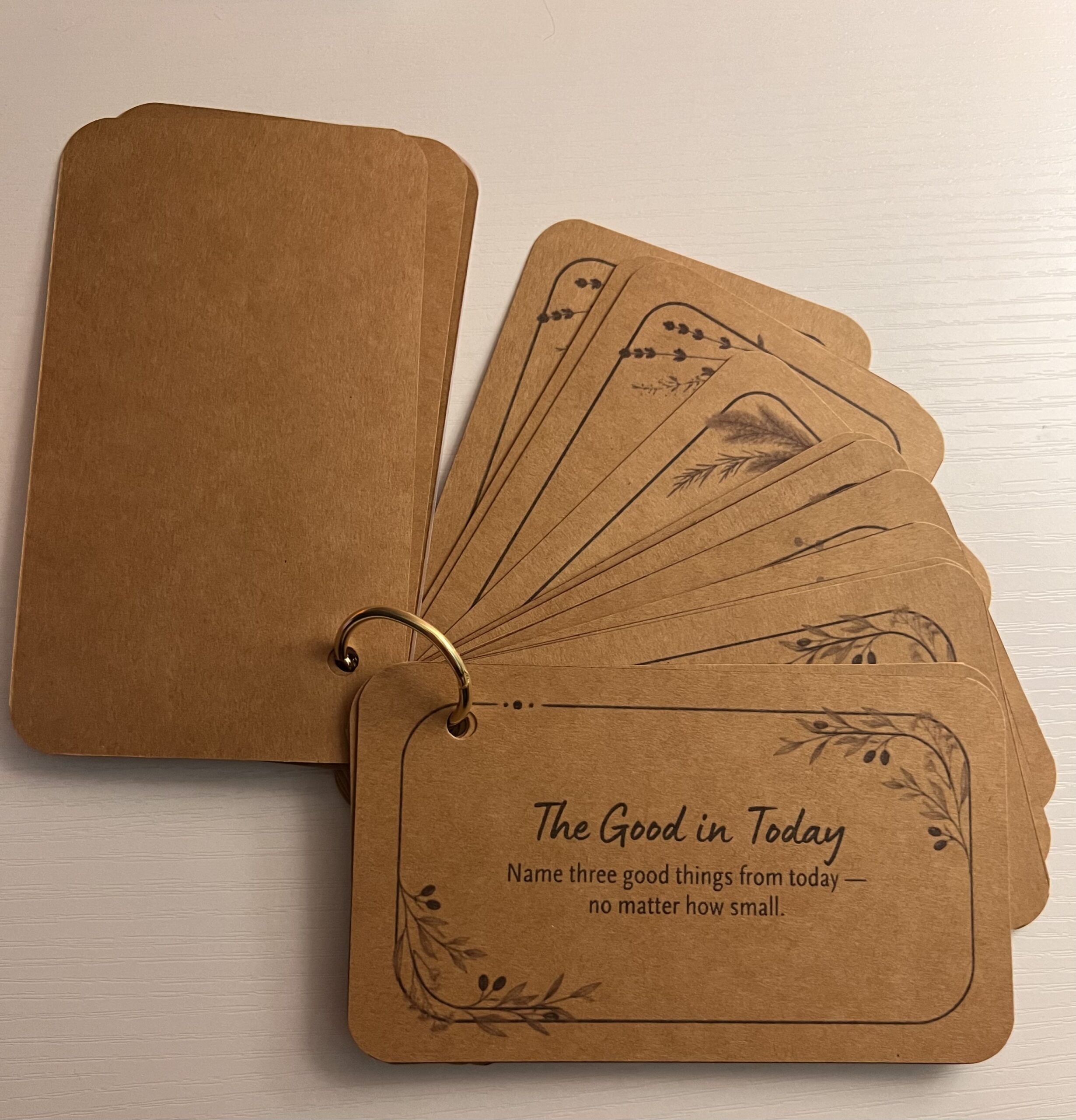 Pause & Reflect Journaling Prompt Cards | 20 Kraft Reflection Cards, Mindfulness Journal Gift - Image 4