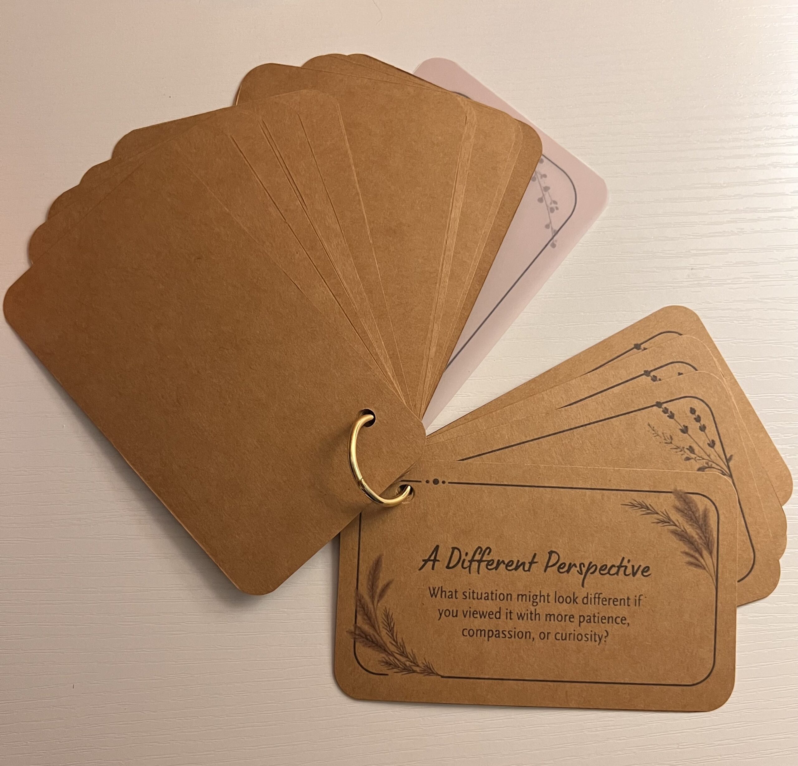Pause & Reflect Journaling Prompt Cards | 20 Kraft Reflection Cards, Mindfulness Journal Gift - Image 6
