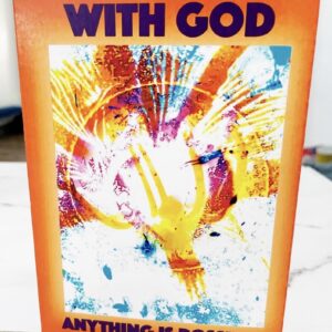 Inspirational Christian Greeting Card: With God Anything Is Possible