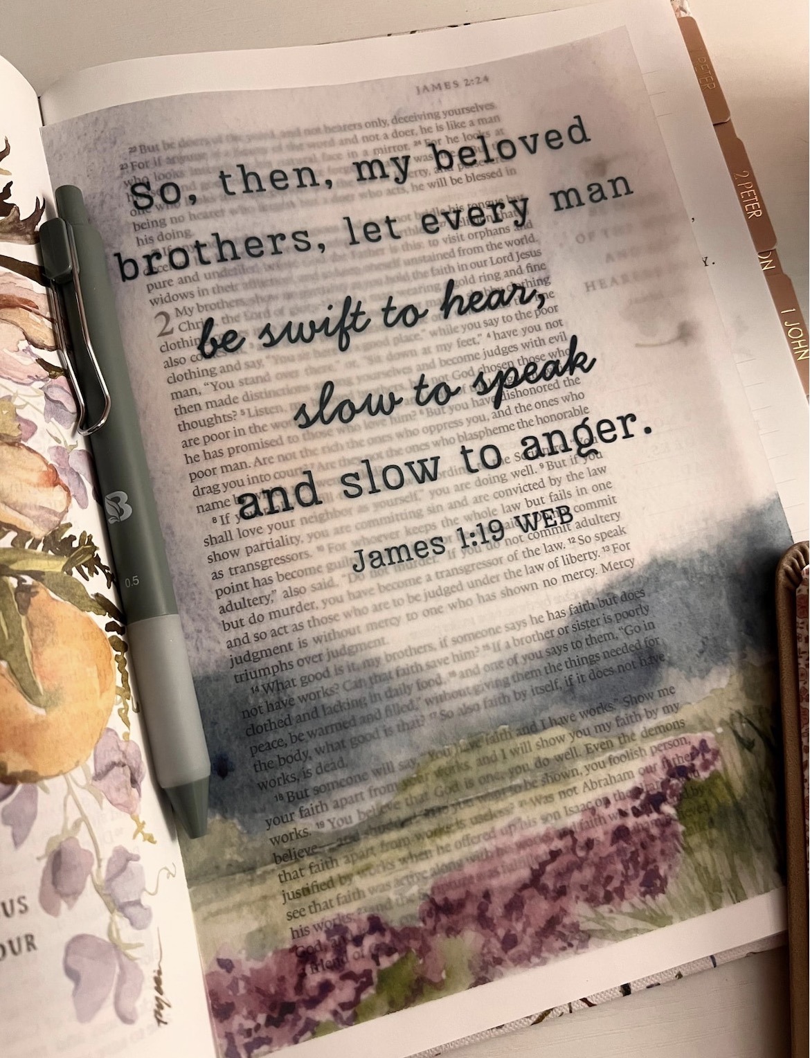 Mark 9:23 Bible Tip-In | All Things Are Possible Vellum | Journaling Insert | 5x7, 6x8
