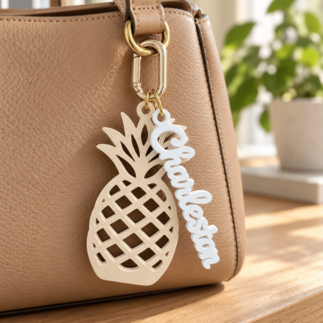 Charleston Pineapple Bag Charm - Image 3
