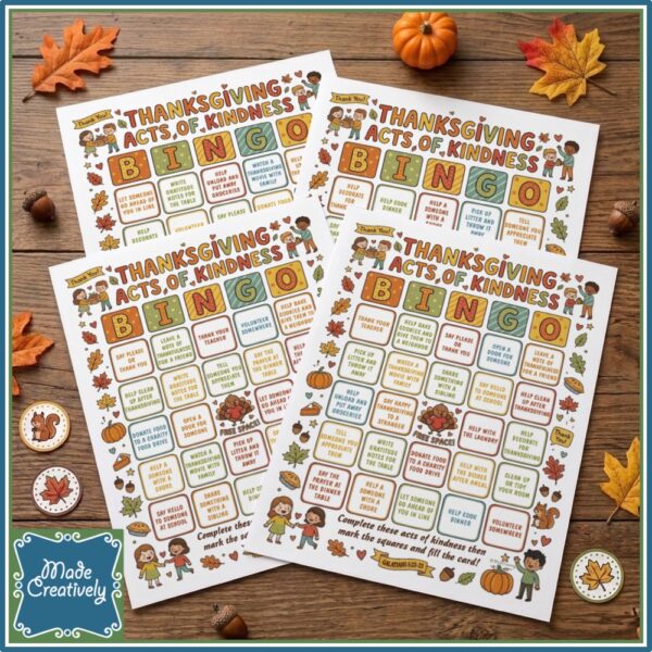 Acts of Kindness Bingo - Thanksgiving - Image 2