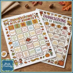 Acts of Kindness Bingo - Thanksgiving