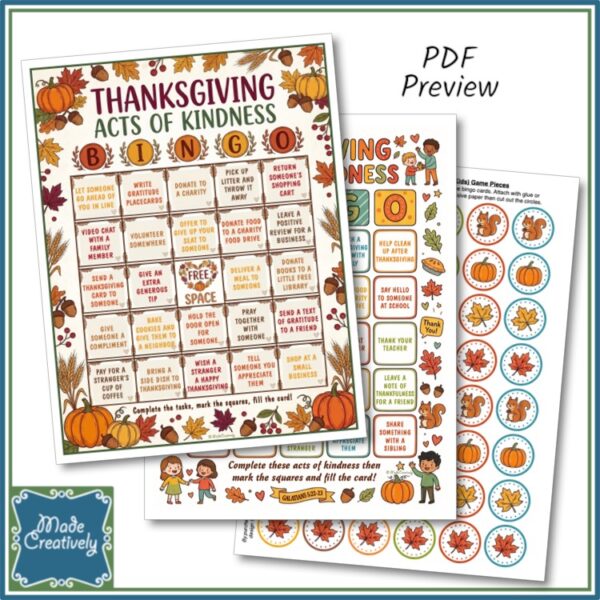 Acts of Kindness Bingo - Thanksgiving - Image 5
