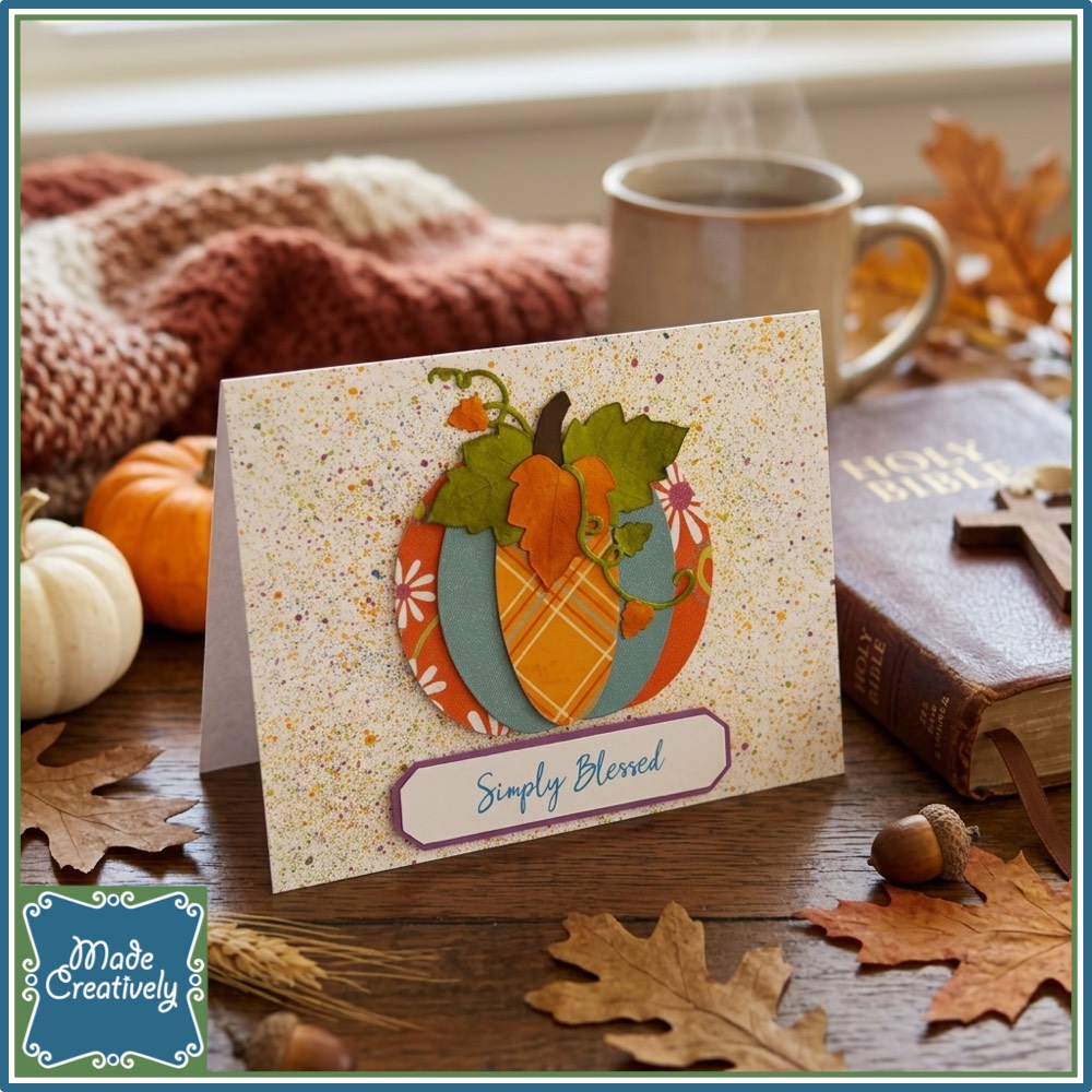 Handcrafted Autumn Greeting Card - Image 2