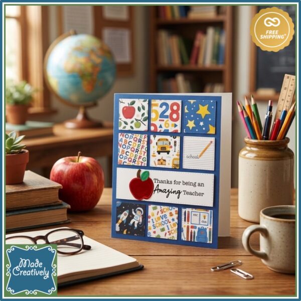 Handcrafted Teacher Greeting Card