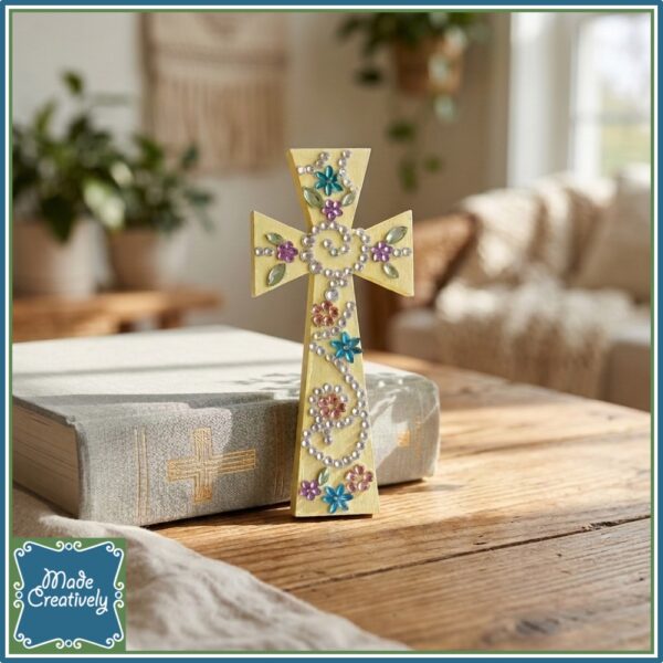 Wooden Cross with Rhinestones - Image 4