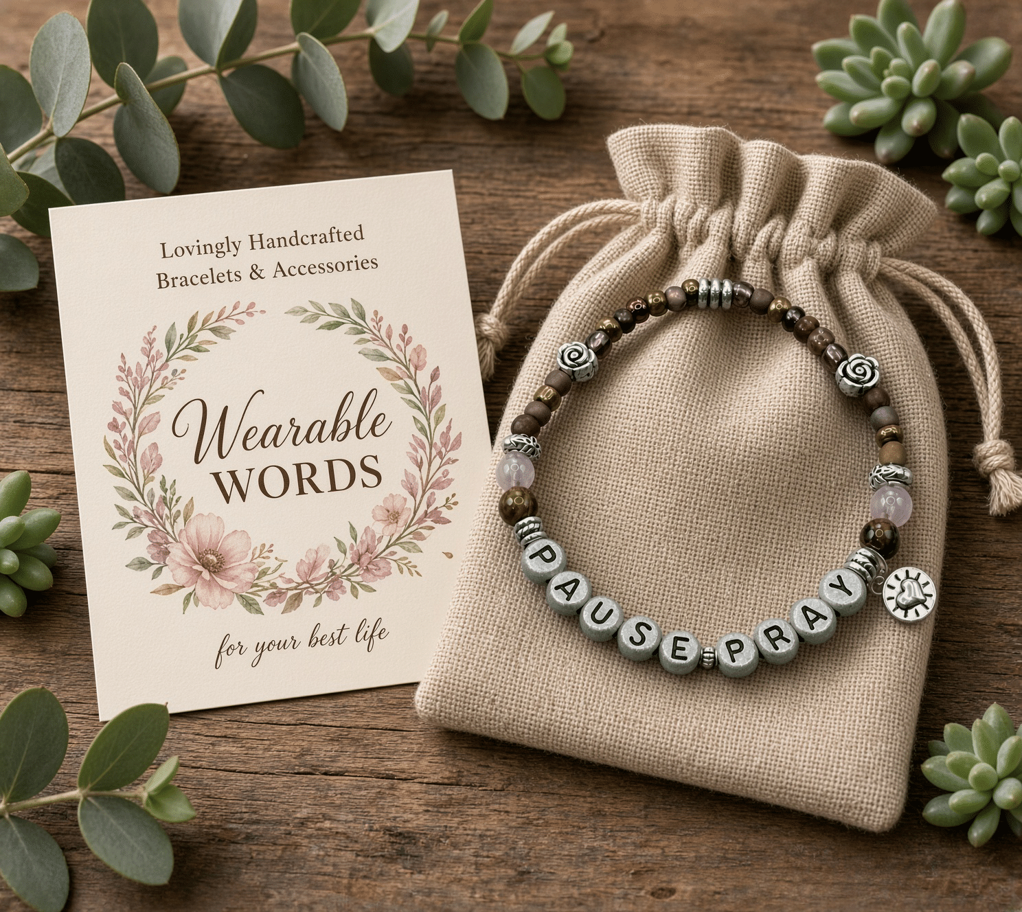 PAUSE PRAY Scripture Bracelet - Image 5