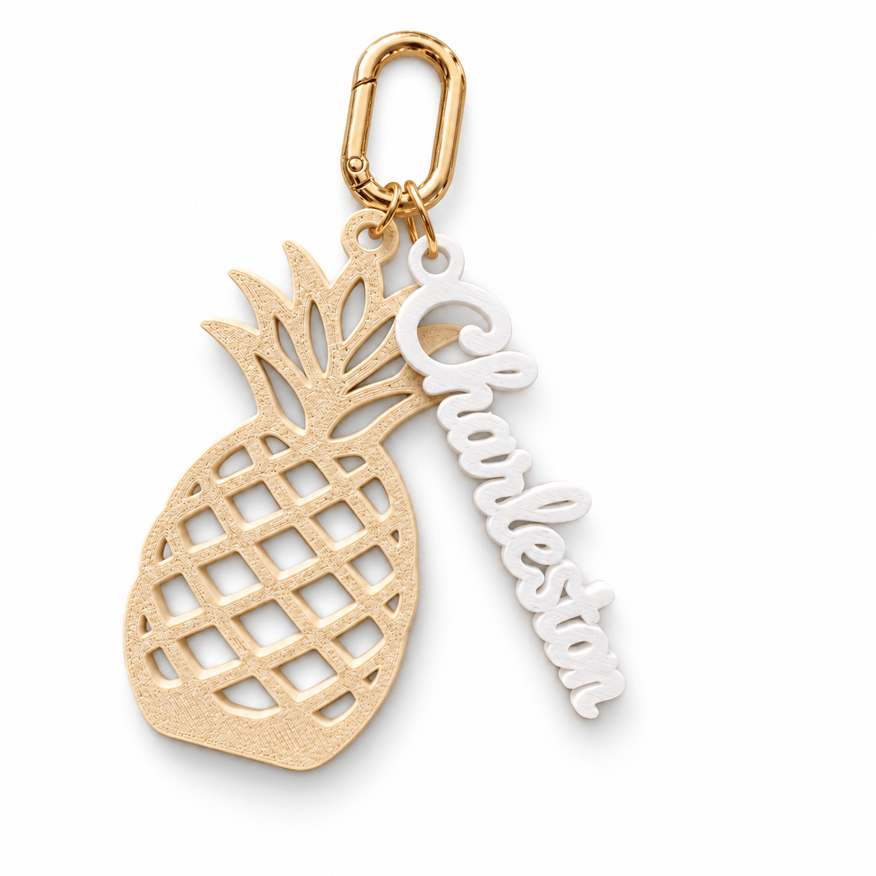 Charleston Pineapple Bag Charm - Image 2
