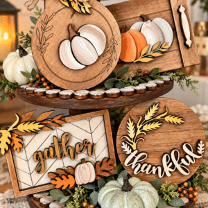 Tiered Tray Fall Décor – Choose Your Piece