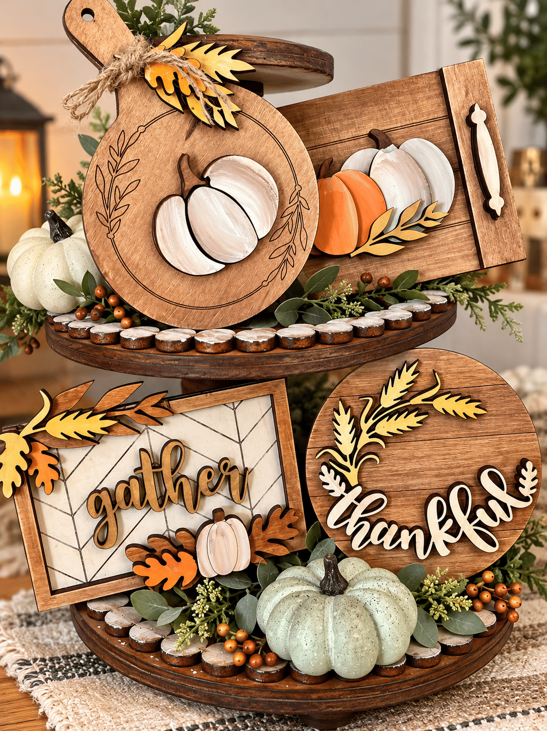 Tiered Tray Fall Décor – Choose Your Piece
