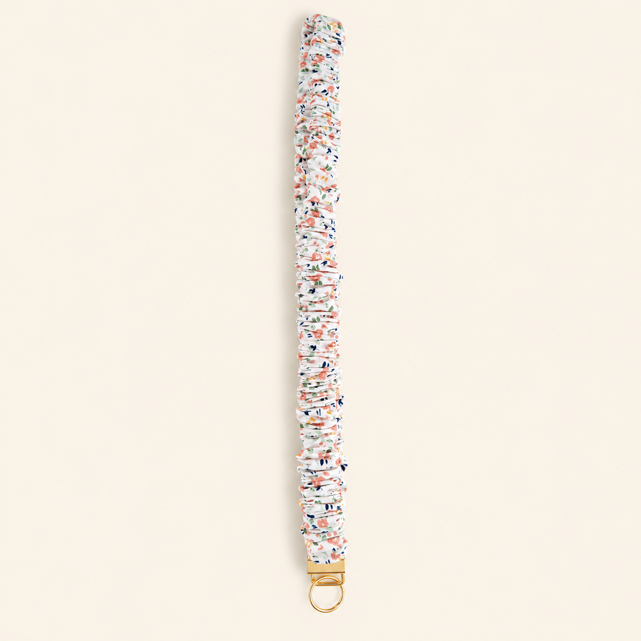 Pink Floral Scrunchie Lanyard