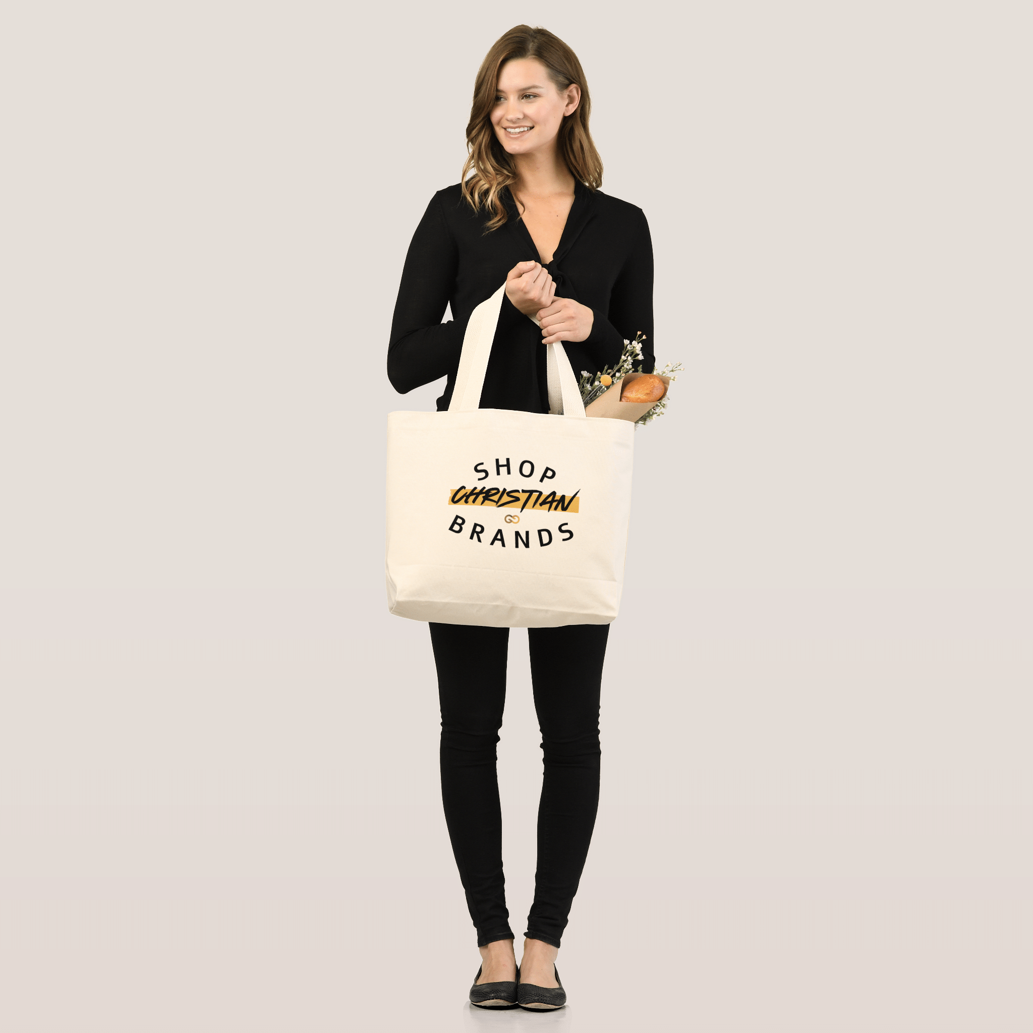 Shop CHRISTIAN Brands Tote Bag | Jumbo Tote Bag - Image 3