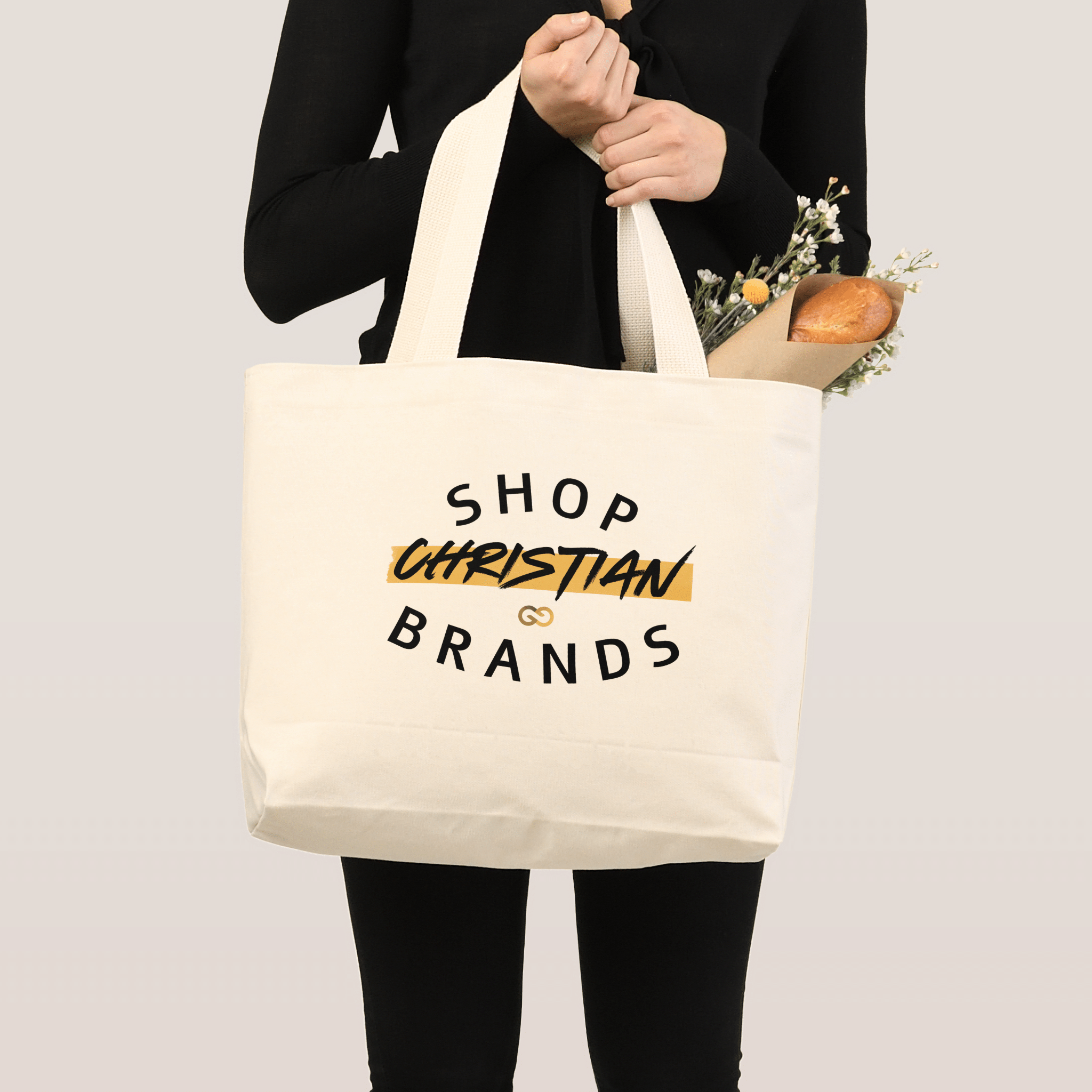 Shop CHRISTIAN Brands Tote Bag | Jumbo Tote Bag - Image 2