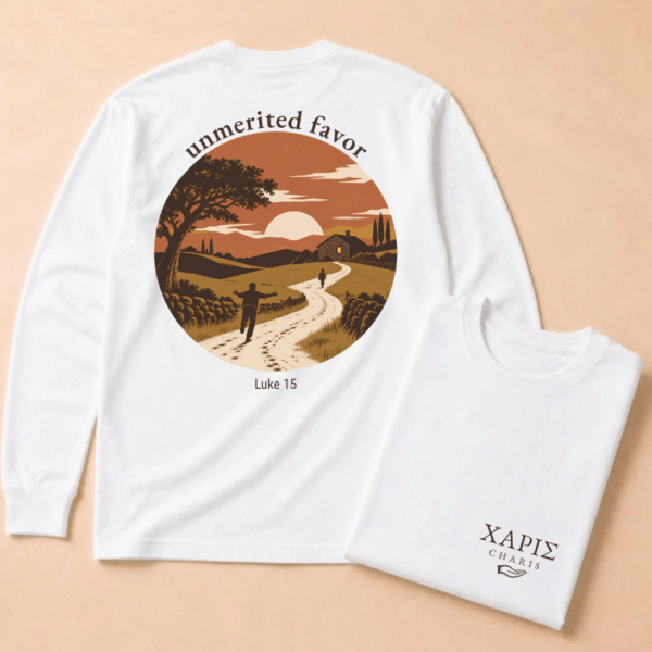 Charis: "Unmerited Favor" Long Sleeve Tee - Image 3