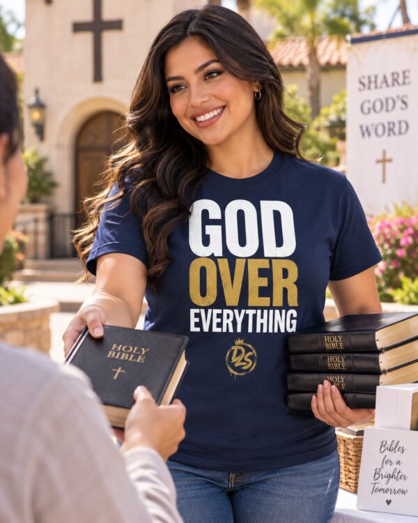 God Over Everything Christian T-Shirt | Colossians 1:17 Faith Tee | Christian Men's & Women's Shirt - Image 5