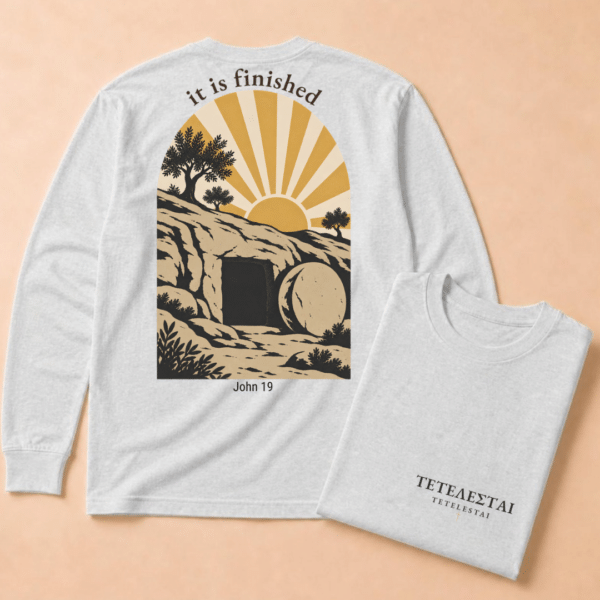 Tetelestai: "It is Finished" Long Sleeve Tee - Image 6