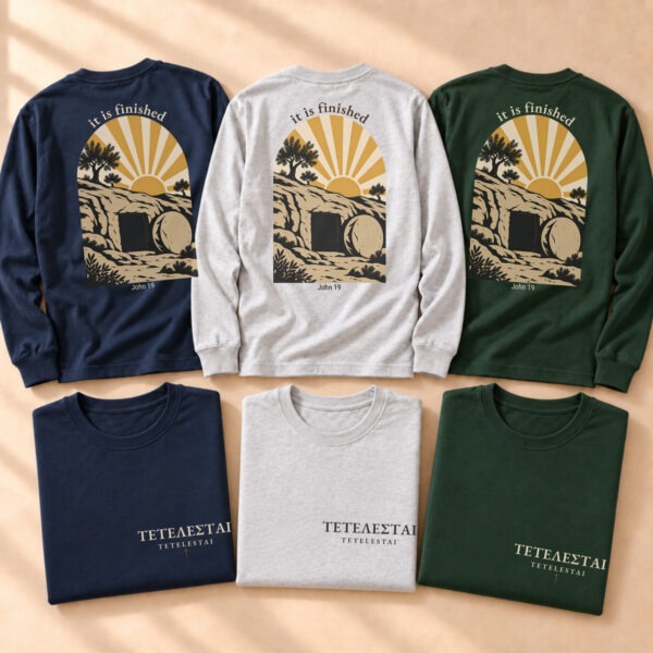 Tetelestai: "It is Finished" Long Sleeve Tee - Image 8