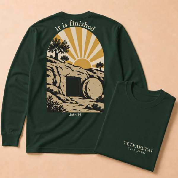 Tetelestai: "It is Finished" Long Sleeve Tee - Image 5