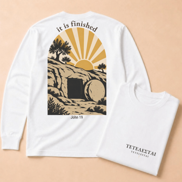 Tetelestai: "It is Finished" Long Sleeve Tee - Image 3